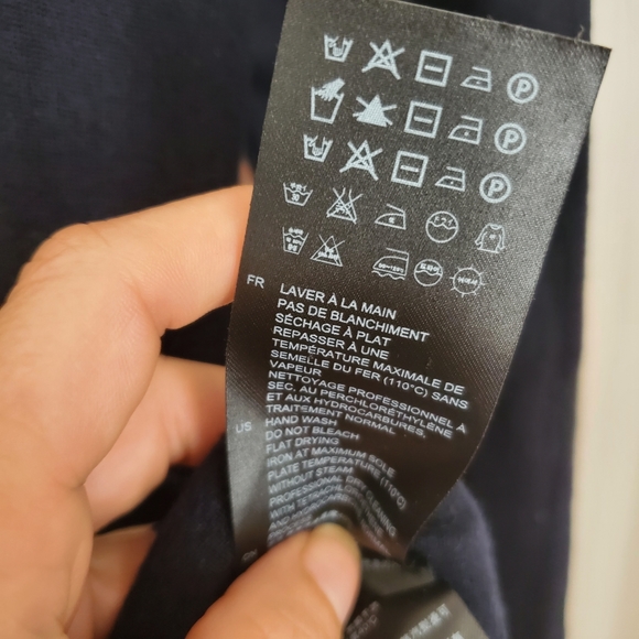 SANDRO Paris Wool Cream Contrast Trim Lightweight Crew Neck Sweater - Picture 10 of 10